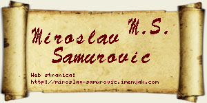 Miroslav Samurović vizit kartica